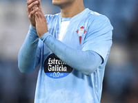 Hugo Sotelo of RC Celta de Vigo shows appreciation to the fans after the La Liga EA Sports match between RC Celta de Vigo and Getafe CF at E...