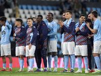 Players of RC Celta de Vigo celebrate victory after the La Liga EA Sports match between RC Celta de Vigo and Getafe CF at Estadio Abanca Bal...