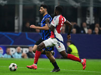 During the Champions League match between Inter Milan and Arsenal at San Siro Stadium in Bergamo, Italy, on November 6, 2024. (