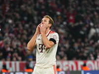 Harry Kane of Bayern Munich  gestures during the Champions League Round 4 match between Bayern Munich v Benfica at the Allianz arena, Munich...