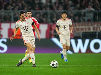 João Palhinha of Bayern Munich  controls the ball during the Champions League Round 4 match between Bayern Munich v Benfica at the Allianz a...