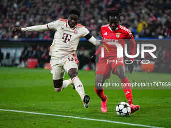 Issa Kaboré of Benfica  controls the ball during the Champions League Round 4 match between Bayern Munich v Benfica at the Allianz arena, Mu...