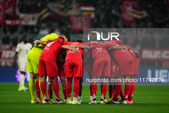  Benfica team  during the Champions League Round 4 match between Bayern Munich v Benfica at the Allianz arena, Munich, Germany, on November...