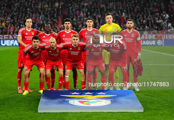  Benfica team  during the Champions League Round 4 match between Bayern Munich v Benfica at the Allianz arena, Munich, Germany, on November...