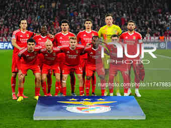  Benfica team  during the Champions League Round 4 match between Bayern Munich v Benfica at the Allianz arena, Munich, Germany, on November...