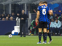 Mikel Arteta participates in the UEFA Champions League 2024/25 match between FC Internazionale and FC Arsenal in Milano, Italy, on November...