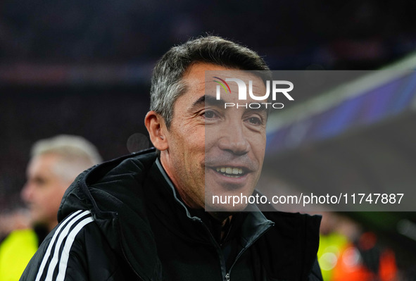 Bruno Lage of Benfica  looks on during the Champions League Round 4 match between Bayern Munich v Benfica at the Allianz arena, Munich, Germ...