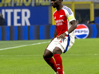 Bukayo Saka plays during the UEFA Champions League 2024/25 match between FC Internazionale and FC Arsenal at Stadio Giuseppe Meazza in Milan...