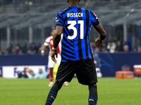 Yann Bisseck plays during the UEFA Champions League 2024/25 match between FC Internazionale and FC Arsenal in Milano, Italy, on November 6,...