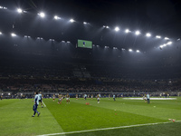 Arsenal warms up before the UEFA Champions League 2024/25 match between FC Internazionale and FC Arsenal at Stadio Giuseppe Meazza in Milano...