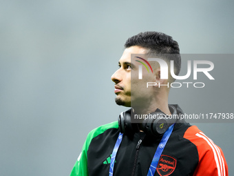 Gabriel Martinelli of Arsenal looks on during the UEFA Champions League 2024/25 League Phase MD4 match between FC Internazionale and Arsenal...