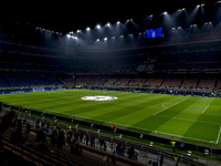 A general view of Giuseppe Meazza Stadium prior to the UEFA Champions League 2024/25 match between FC Internazionale and FC Arsenal in Milan...