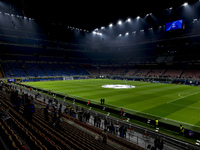 A general view of Giuseppe Meazza Stadium prior to the UEFA Champions League 2024/25 match between FC Internazionale and FC Arsenal in Milan...