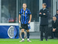 Davide Frattesi of FC Internazionale during the UEFA Champions League 2024/25 League Phase MD4 match between FC Internazionale and Arsenal a...