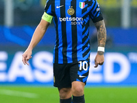 Lautaro Martinez of FC Internazionale looks on during the UEFA Champions League 2024/25 League Phase MD4 match between FC Internazionale and...