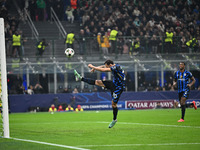 Marcus Thuram of FC Inter celebrates after a penalty during the UEFA Champions League stage match Phase MD4 between Inter FC Internazionale...