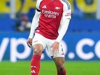 William Saliba of Arsenal during the UEFA Champions League 2024/25 League Phase MD4 match between FC Internazionale and Arsenal at Stadio Sa...