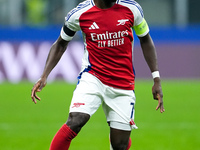 Bukayo Saka of Arsenal during the UEFA Champions League 2024/25 League Phase MD4 match between FC Internazionale and Arsenal at Stadio San S...