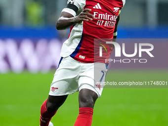 Bukayo Saka of Arsenal during the UEFA Champions League 2024/25 League Phase MD4 match between FC Internazionale and Arsenal at Stadio San S...