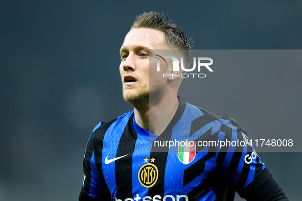 Piotr Zielinski of FC Internazionale looks on during the UEFA Champions League 2024/25 League Phase MD4 match between FC Internazionale and...