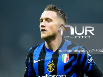 Piotr Zielinski of FC Internazionale looks on during the UEFA Champions League 2024/25 League Phase MD4 match between FC Internazionale and...