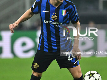 Benjamin Pavard of F.C. Inter is in action during the UEFA Champions League 2024/25 League Phase MD4 match between F.C. Inter and Arsenal F....