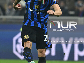 Hakan Calhanoglu of F.C. Inter is in action during the UEFA Champions League 2024/25 League Phase MD4 match between F.C. Inter and Arsenal F...