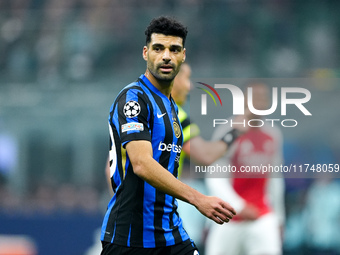 Mehdi Taremi of FC Internazionale looks on during the UEFA Champions League 2024/25 League Phase MD4 match between FC Internazionale and Ars...