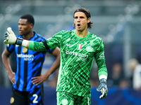 Yann Sommer of FC Internazionale gestures during the UEFA Champions League 2024/25 League Phase MD4 match between FC Internazionale and Arse...