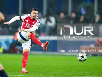 Gabriel Martinelli of Arsenal during the UEFA Champions League 2024/25 League Phase MD4 match between FC Internazionale and Arsenal at Stadi...