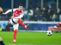 Gabriel Martinelli of Arsenal during the UEFA Champions League 2024/25 League Phase MD4 match between FC Internazionale and Arsenal at Stadi...