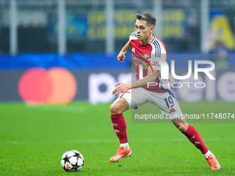 Leandro Trossard of Arsenal during the UEFA Champions League 2024/25 League Phase MD4 match between FC Internazionale and Arsenal at Stadio...