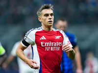 Leandro Trossard of Arsenal looks on during the UEFA Champions League 2024/25 League Phase MD4 match between FC Internazionale and Arsenal a...