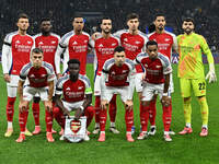 Arsenal F.C. players pose for a team photo during the UEFA Champions League 2024/25 League Phase MD4 match between F.C. Inter and Arsenal F....