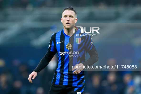 Piotr Zielinski of FC Internazionale looks on during the UEFA Champions League 2024/25 League Phase MD4 match between FC Internazionale and...