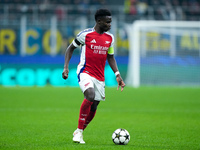 Bukayo Saka of Arsenal during the UEFA Champions League 2024/25 League Phase MD4 match between FC Internazionale and Arsenal at Stadio San S...