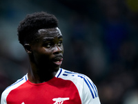 Bukayo Saka of Arsenal looks on during the UEFA Champions League 2024/25 League Phase MD4 match between FC Internazionale and Arsenal at Sta...