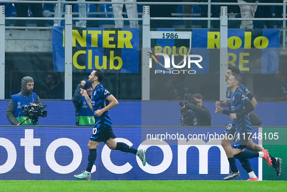 during the UEFA Champions League 2024/25 League Phase MD4 match between FC Internazionale and Arsenal at Stadio San Siro on November 06, 202...