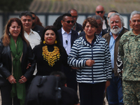 Clara Brugada, Head of Government of Mexico City, Delfina Gomez, Governor of the State of Mexico, and Margarita Gonzalez Saravia, Governor o...