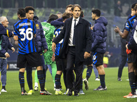 Simone Inzaghi participates in the UEFA Champions League 2024/25 match between FC Internazionale and FC Arsenal in Milano, Italy, on Novembe...