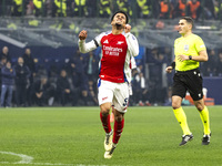 Ethan Nwaneri plays during the UEFA Champions League 2024/25 match between FC Internazionale and FC Arsenal in Milano, Italy, on November 6,...