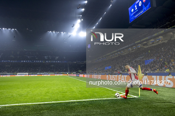 During the UEFA Champions League 2024/25 match between FC Internazionale and FC Arsenal in Milano, Italy, on November 6, 2024, 