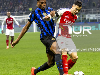 During the UEFA Champions League 2024/25 match between FC Internazionale and FC Arsenal in Milano, Italy, on November 6, 2024, (