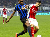 During the UEFA Champions League 2024/25 match between FC Internazionale and FC Arsenal in Milano, Italy, on November 6, 2024, (