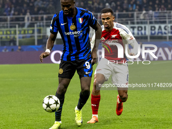 During the UEFA Champions League 2024/25 match between FC Internazionale and FC Arsenal in Milano, Italy, on November 6, 2024, (