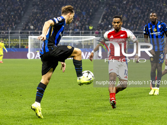 During the UEFA Champions League 2024/25 match between FC Internazionale and FC Arsenal in Milano, Italy, on November 6, 2024, (