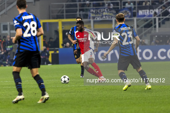 During the UEFA Champions League 2024/25 match between FC Internazionale and FC Arsenal in Milano, Italy, on November 6, 2024, 