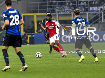 During the UEFA Champions League 2024/25 match between FC Internazionale and FC Arsenal in Milano, Italy, on November 6, 2024, (