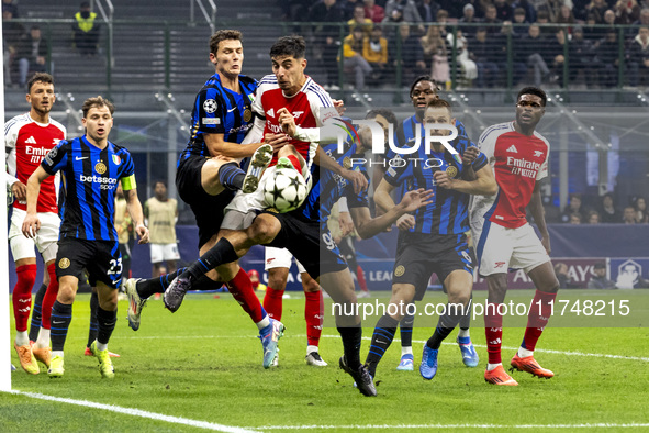 Mehdi Taremi plays during the UEFA Champions League 2024/25 match between FC Internazionale and FC Arsenal in Milano, Italy, on November 6,...