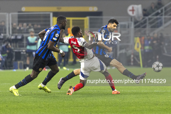 Mehdi Taremi plays during the UEFA Champions League 2024/25 match between FC Internazionale and FC Arsenal in Milano, Italy, on November 6,...